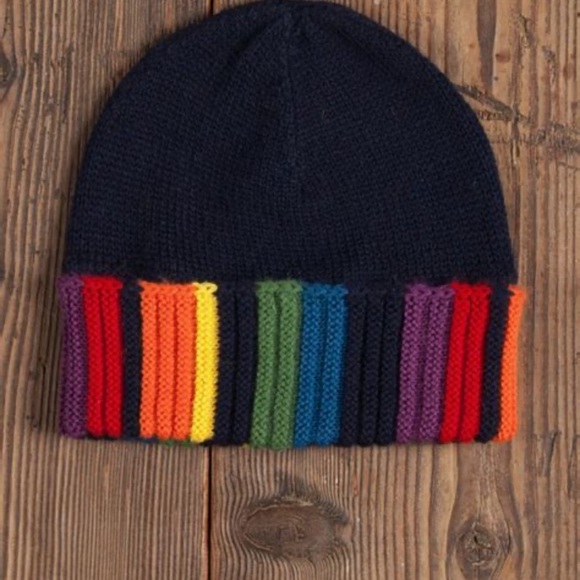 Alicia Adams Alpaca Multicolor Striped Beanie - Picture 2 of 6